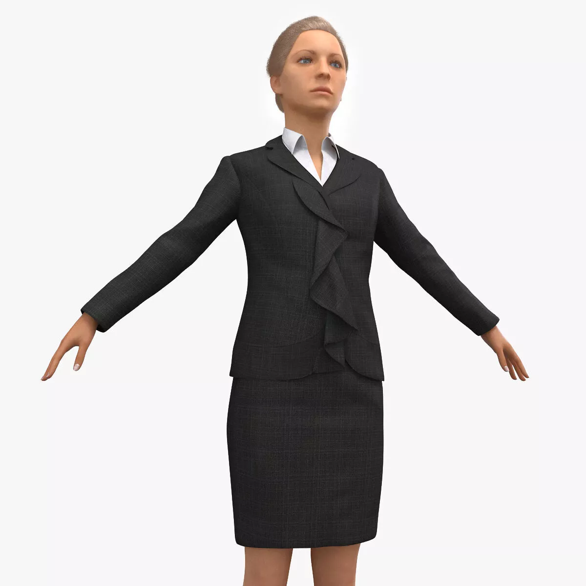 Professional Businesswoman Fur 3D model