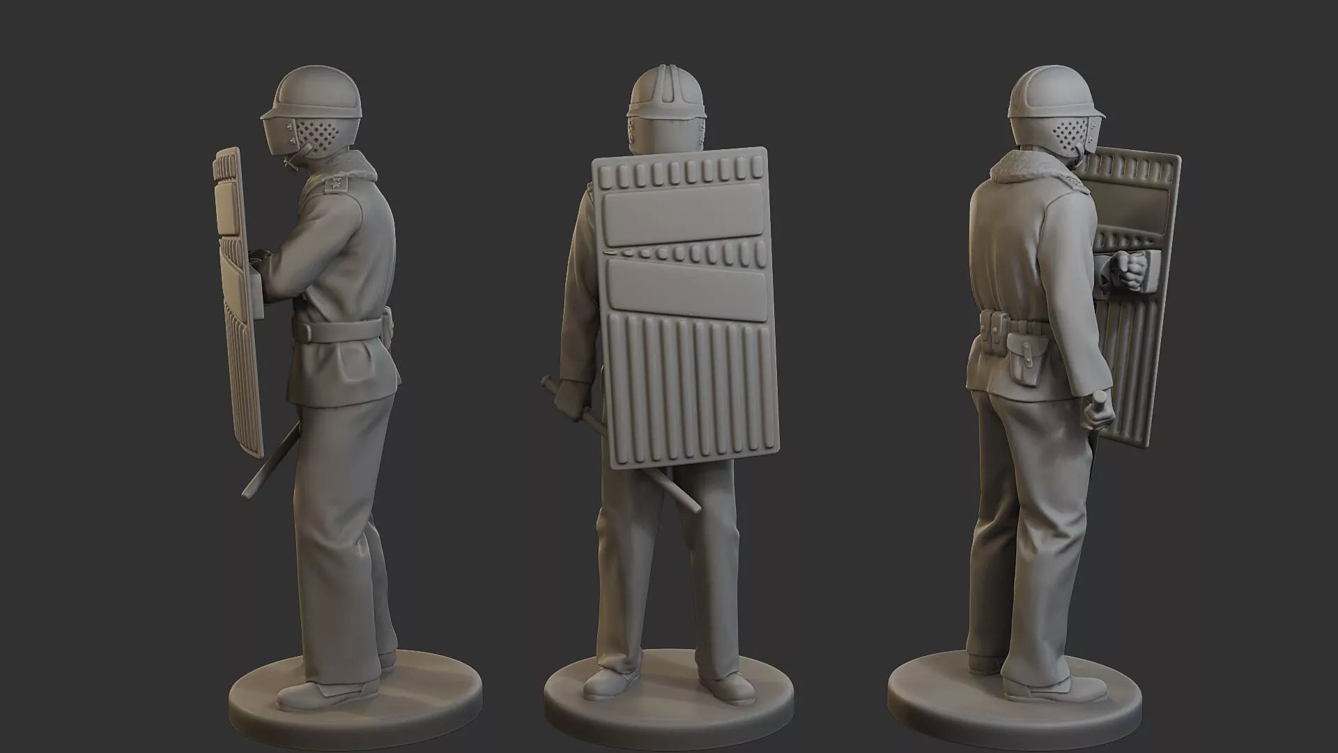 Czech communist riot police CCRP1 002 3D print model