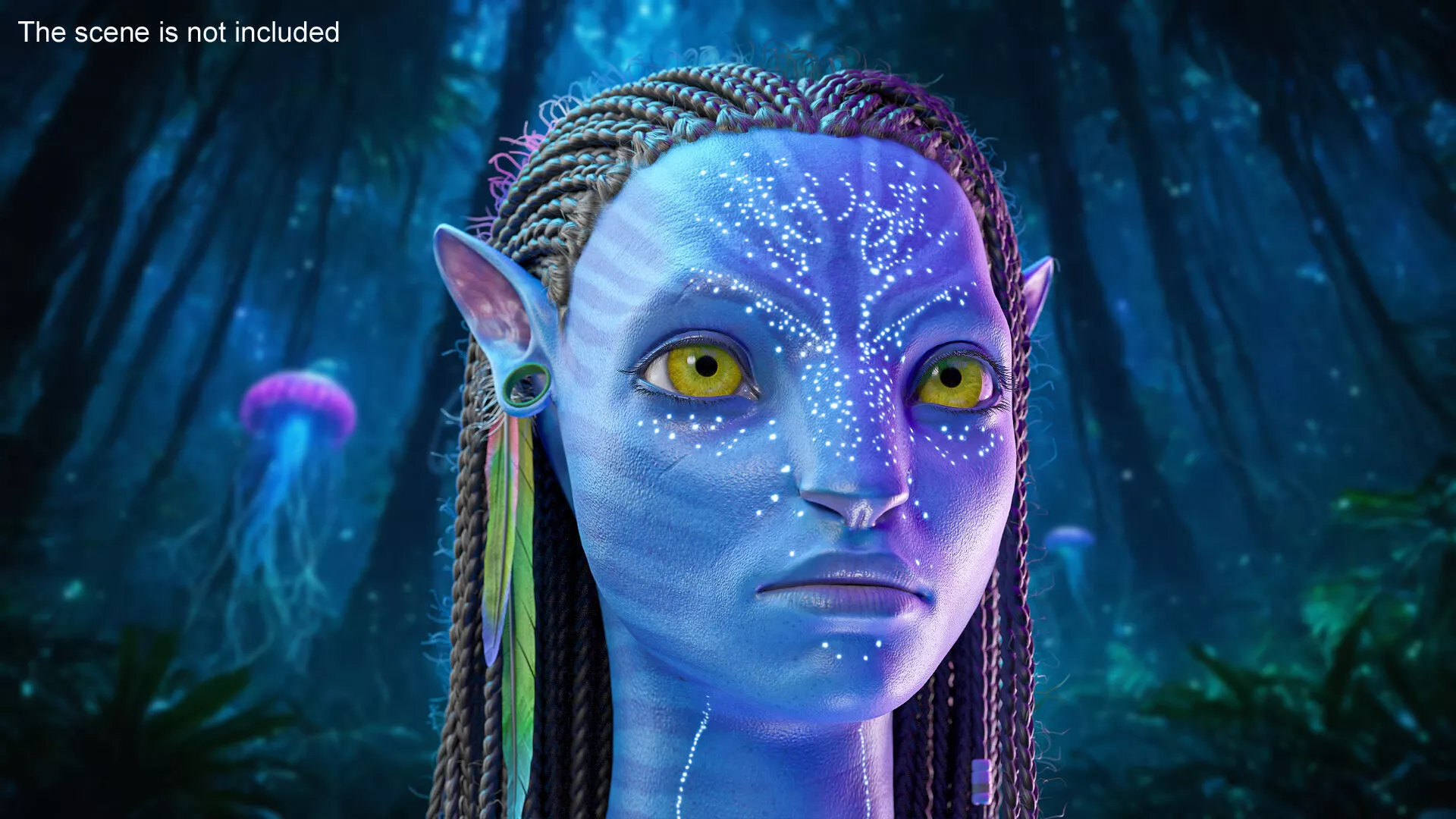 Neytiri Avatar Head Rigged 3D model