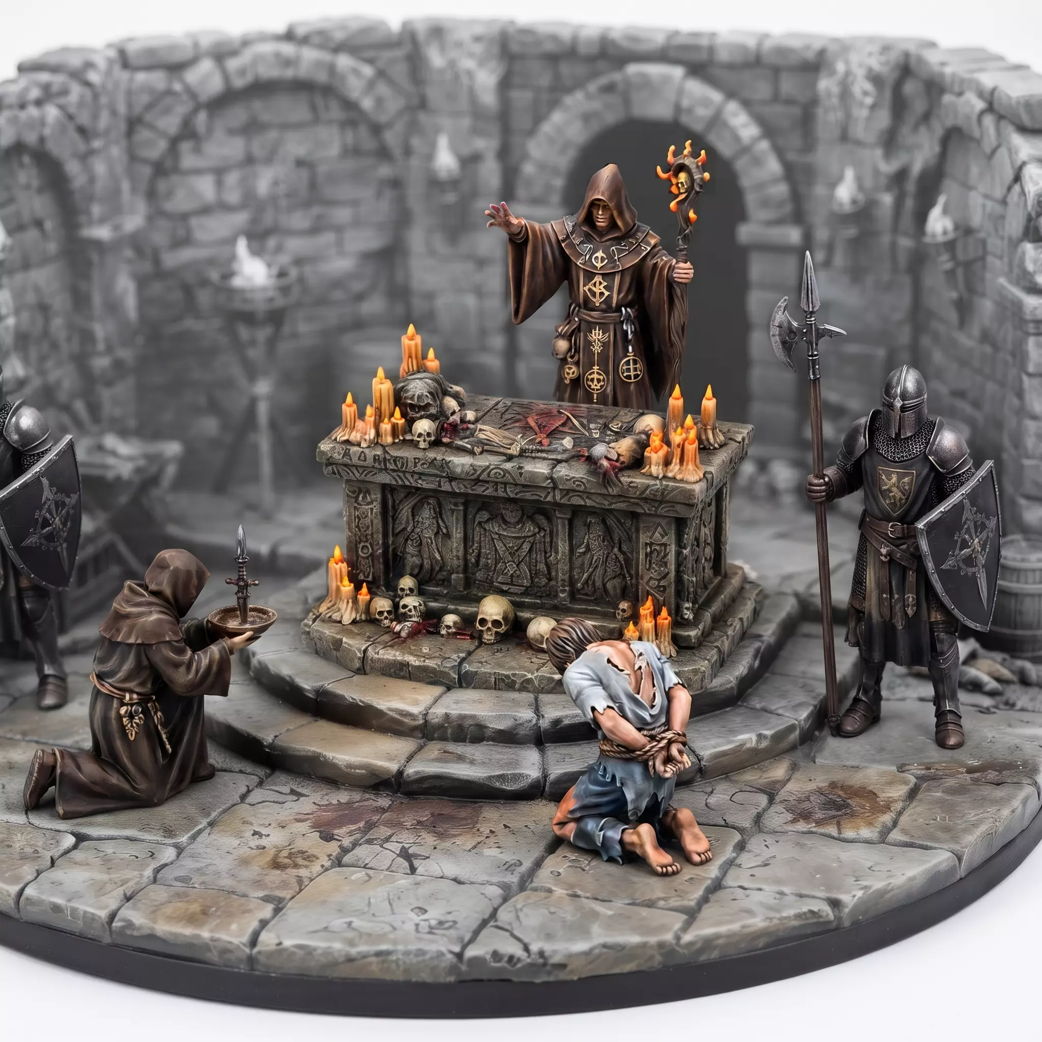 Dungeon Altar Diorama - 10 Piece 3D Printable STL Pack for DnD T 3D print model