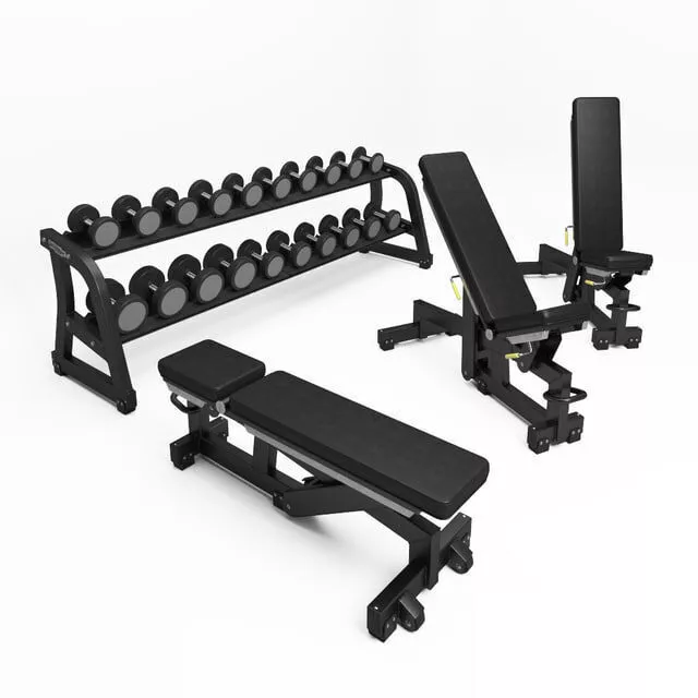 Fitness Gym Equipment Collection 3D Model for Architectural V... Texture