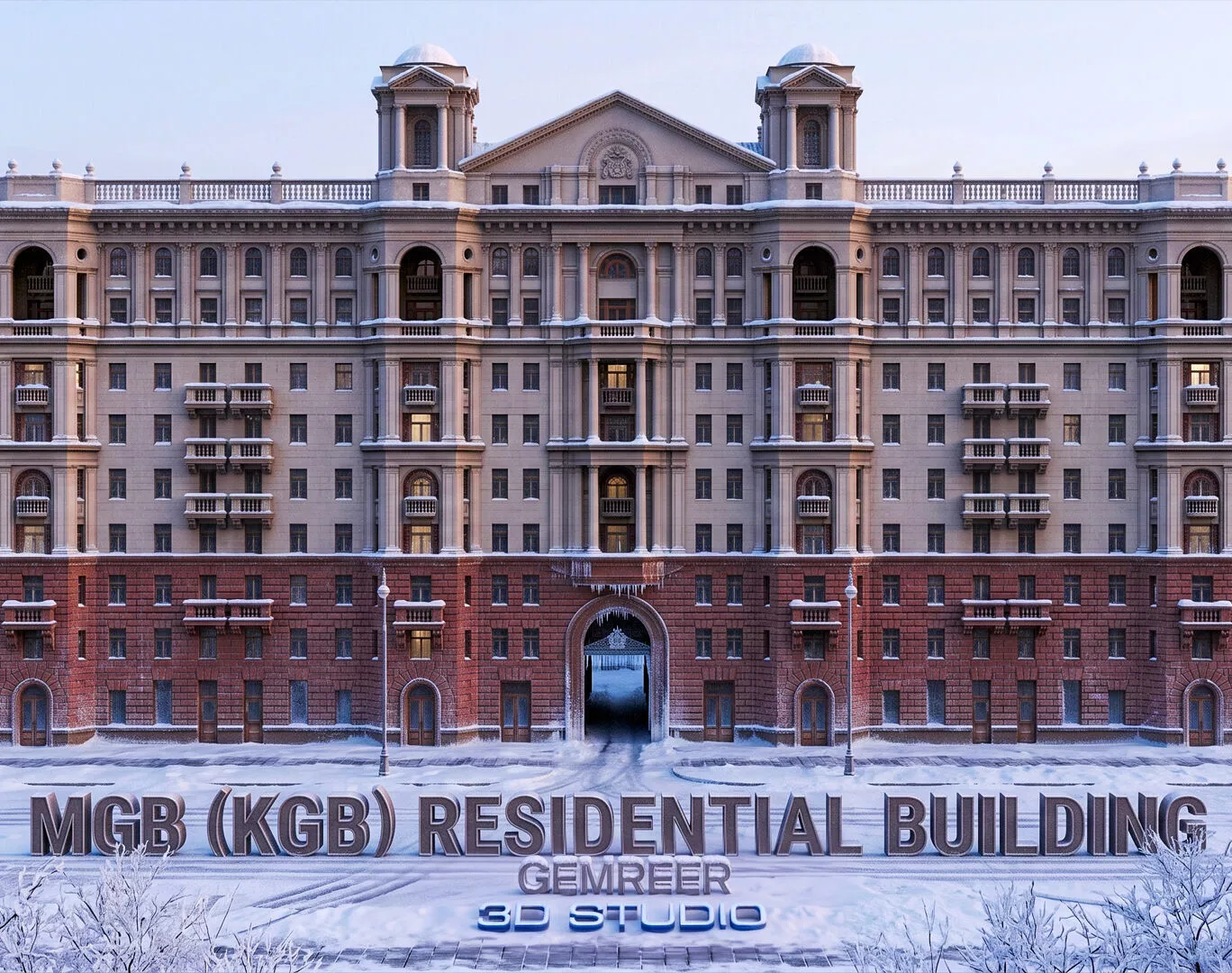 KGB Residential Building Moscow 3D model