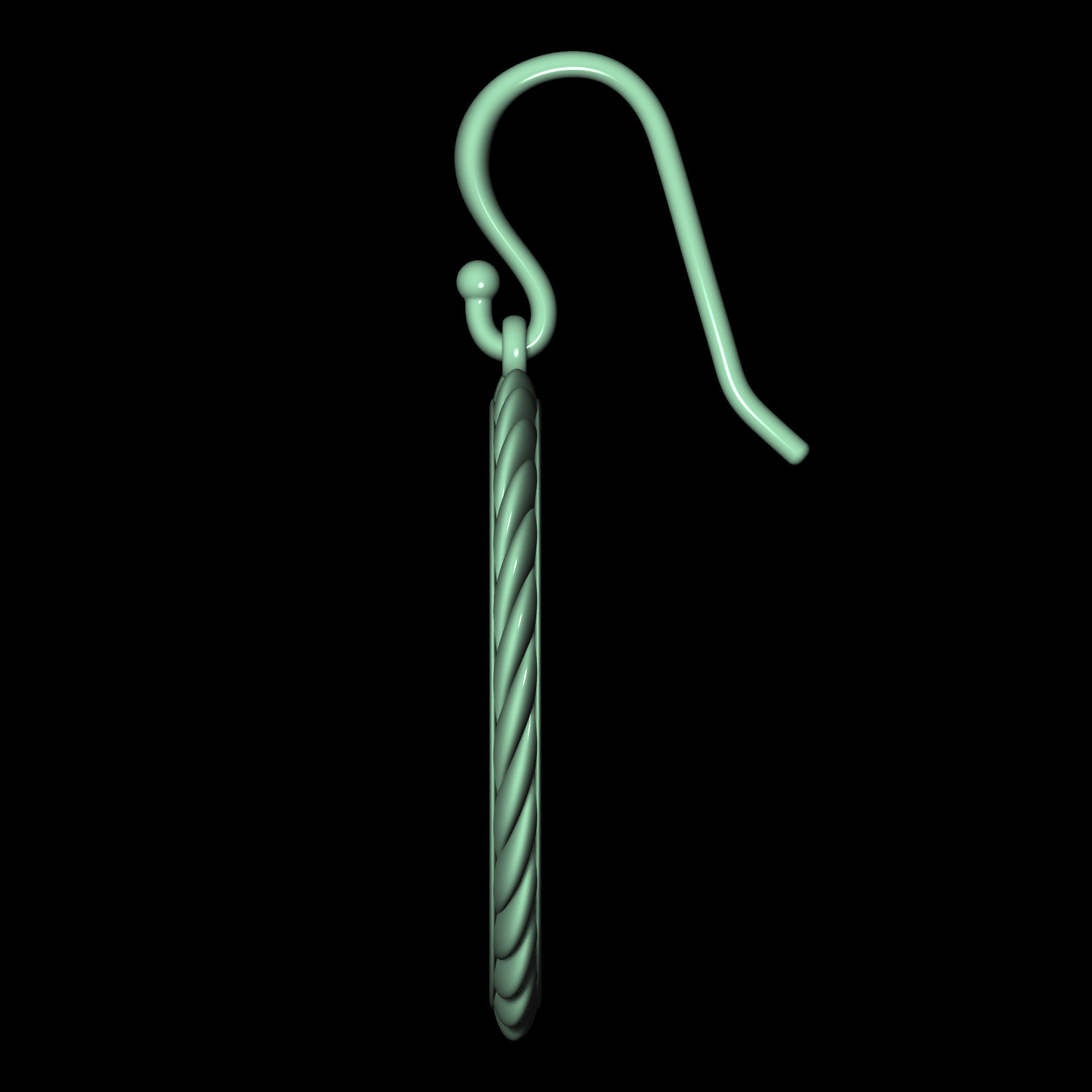 Tree Earrings 3D print model_9