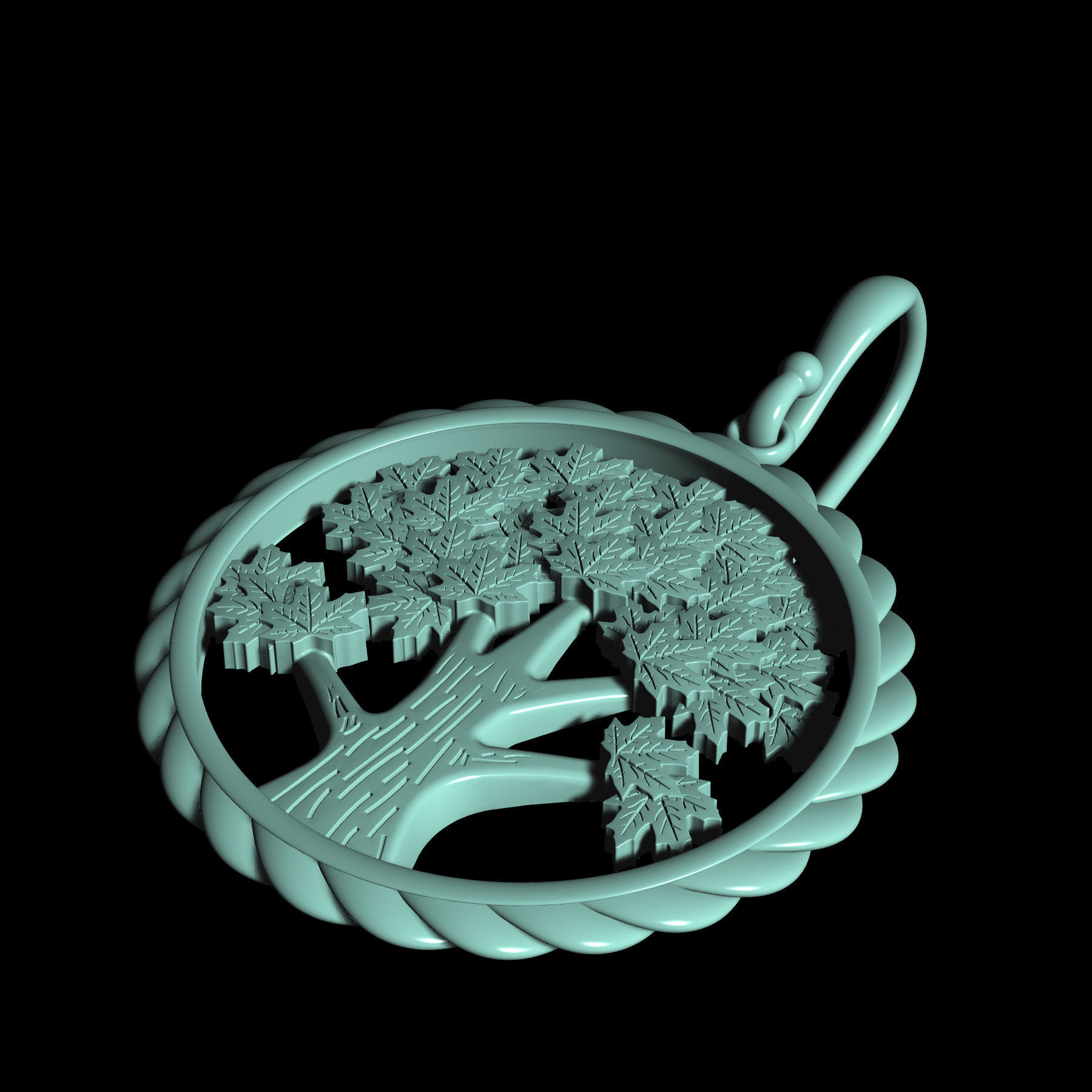 Tree Earrings 3D print model_5