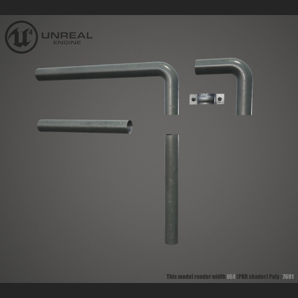 Electrical switch box Low-poly 3D model_2