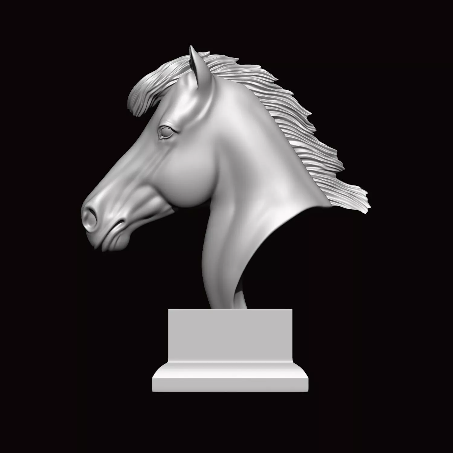 Horse Bust 3D print model
