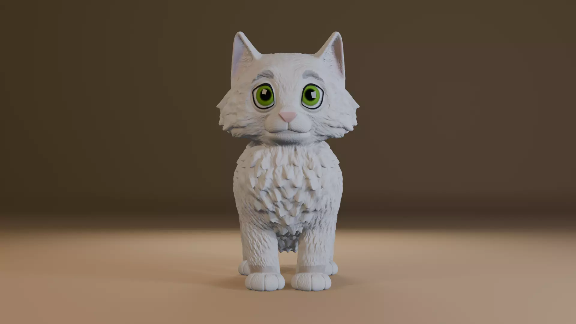 Stylized Cat Rigged and Animated Low-poly 3D model