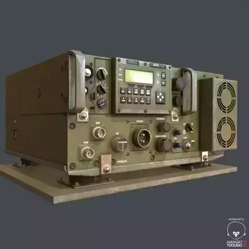 PBR Military Transceiver Low-poly 3D model
