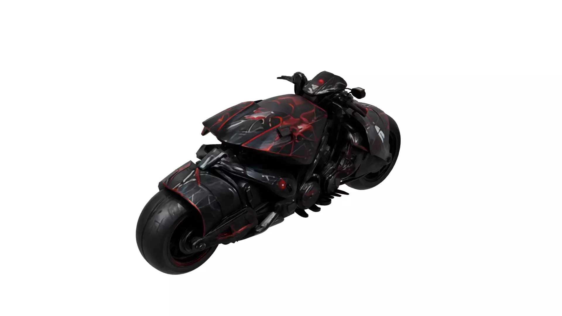 High Poly Spider-Man Sport Motorcycle 3D Model STL 3MF Printable 3D print model
