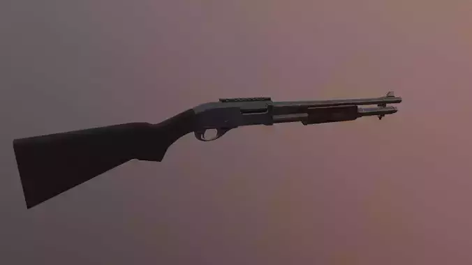 Remington 870 Shotgun Low-poly 3D model