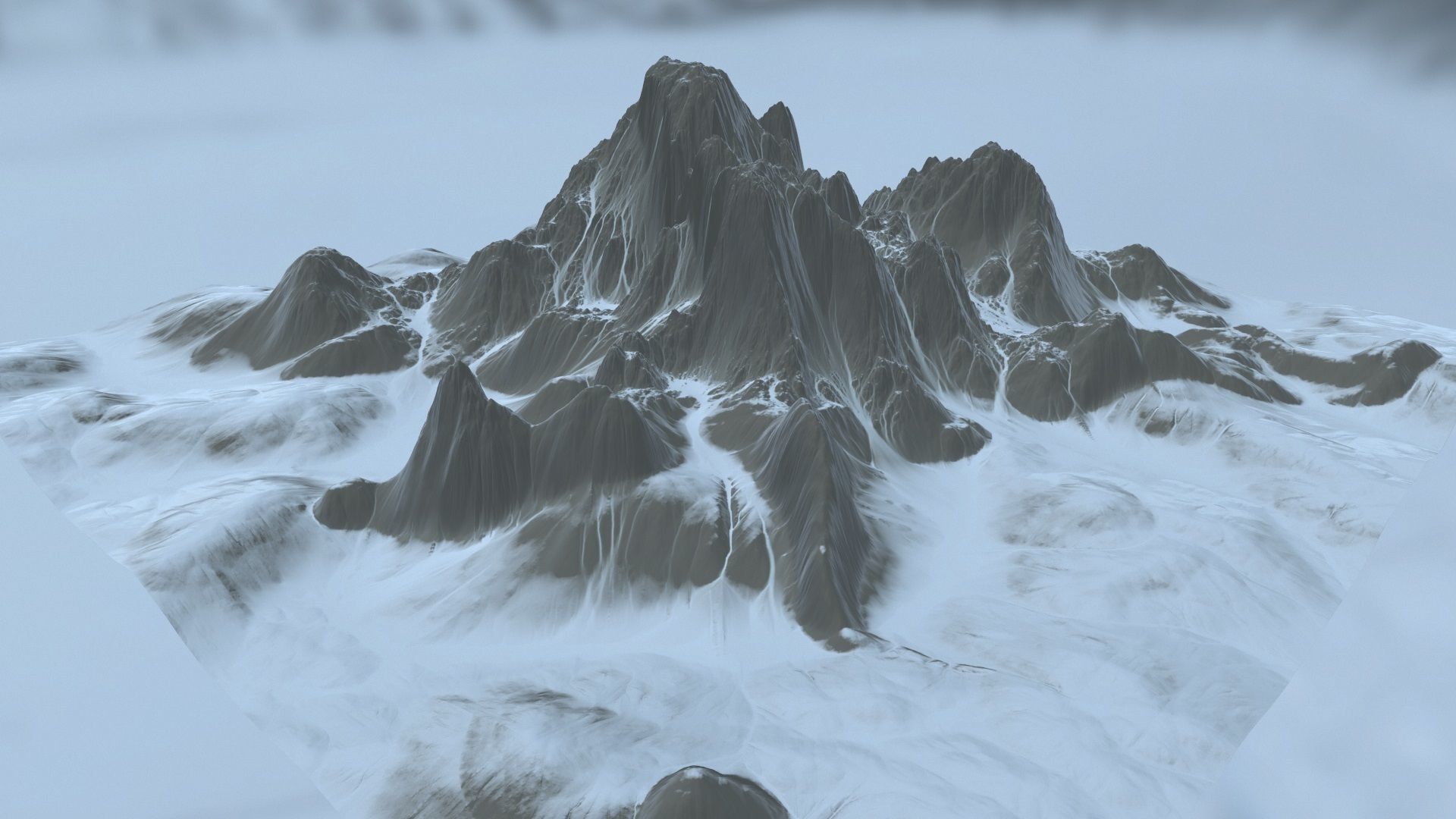 Snow Mountain Low-poly 3D model_11