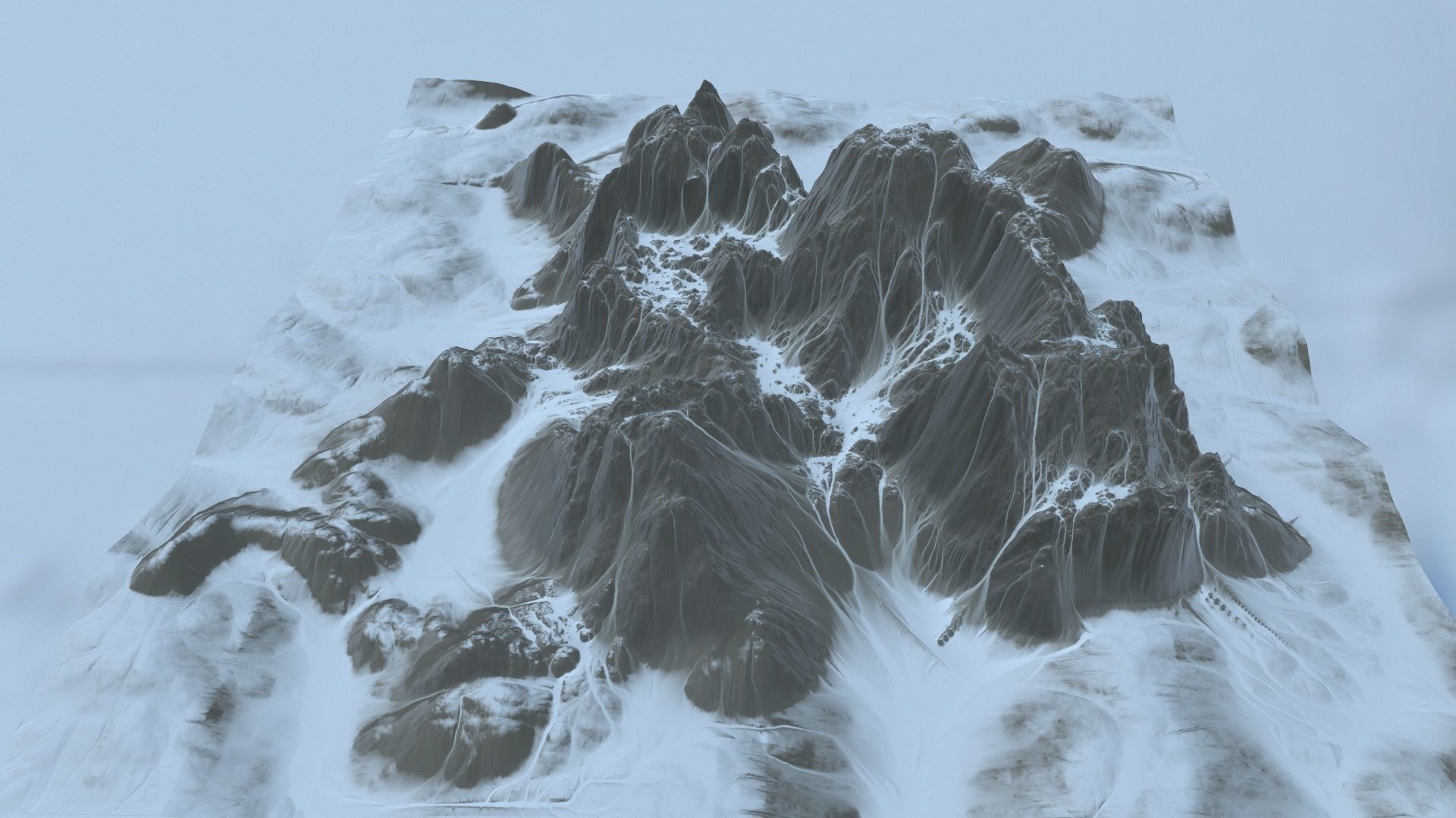 Snow Mountain Low-poly 3D model_15