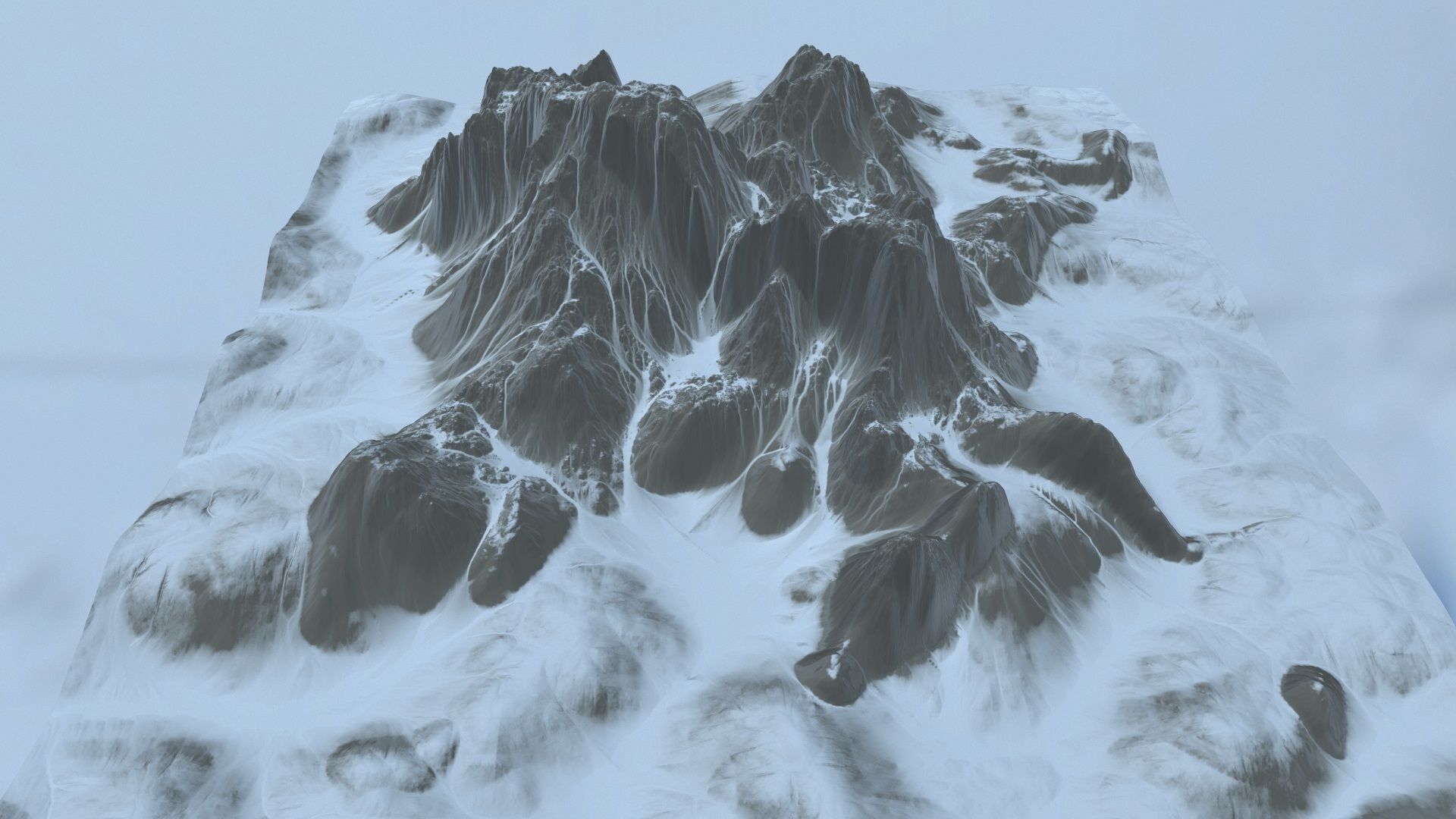 Snow Mountain Low-poly 3D model_13