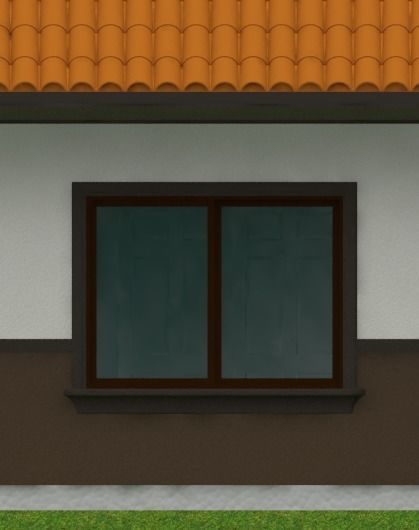 Horizontal slider window 3D model_3