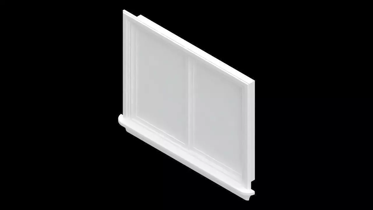 Horizontal slider window 3D model_0