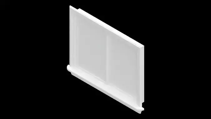 Horizontal slider window 3D model