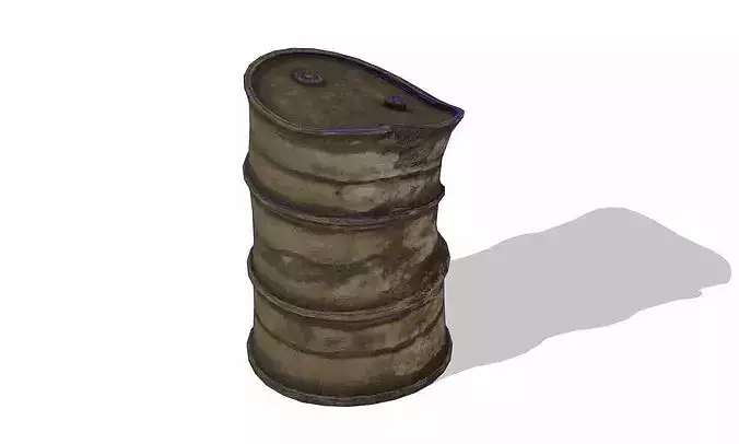 Damaged Steel Oil Drum