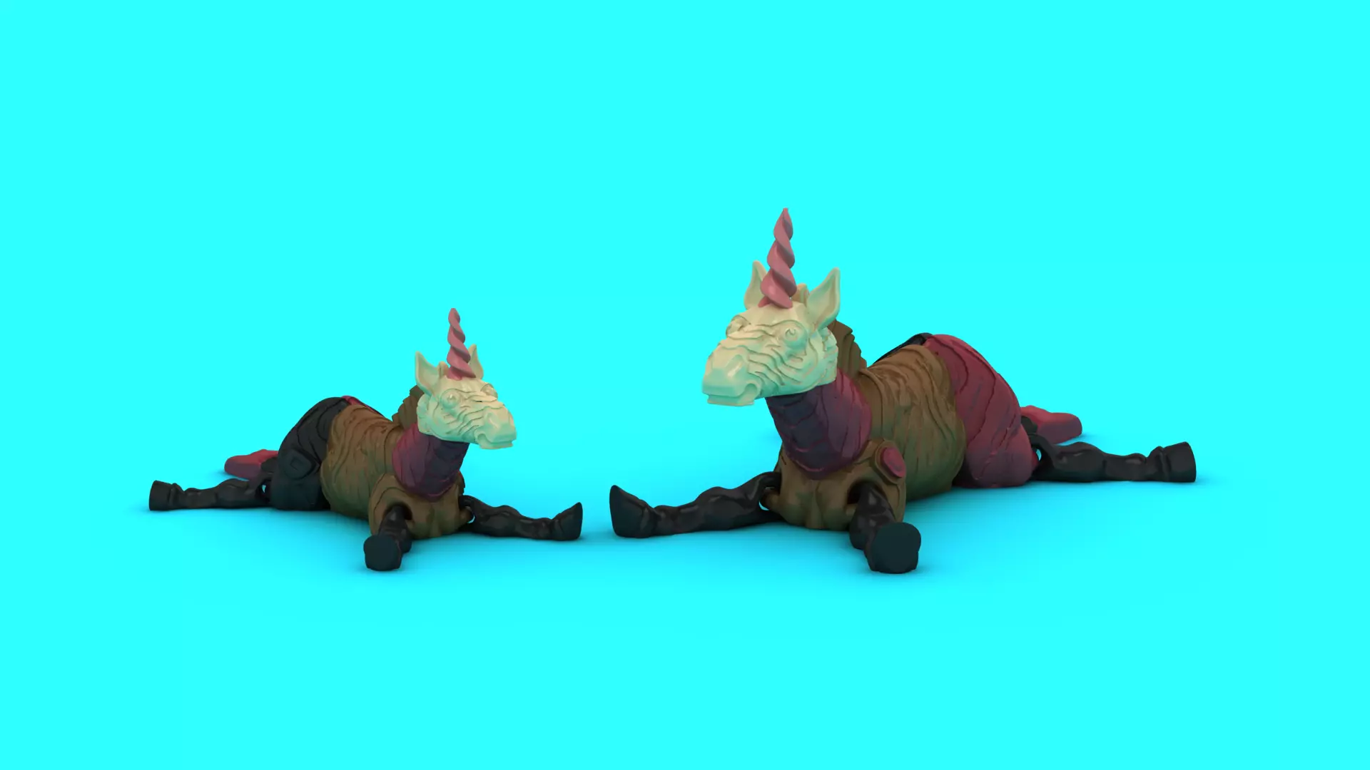 Armored Unicorn Beast 3D print model