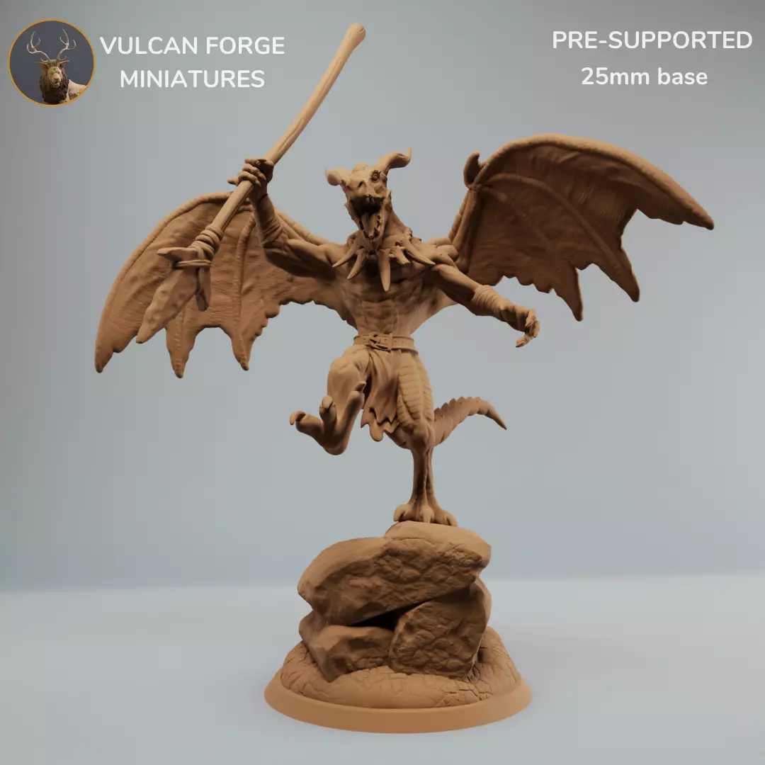 Winged kobold attacking 3D print model