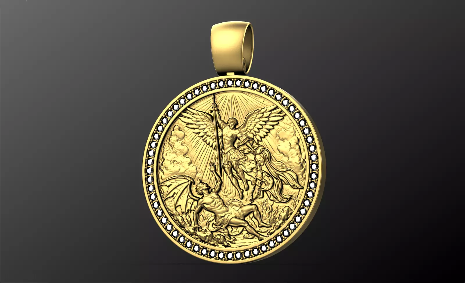 Luke Leal Archangel Michael pendant 52 3D print model