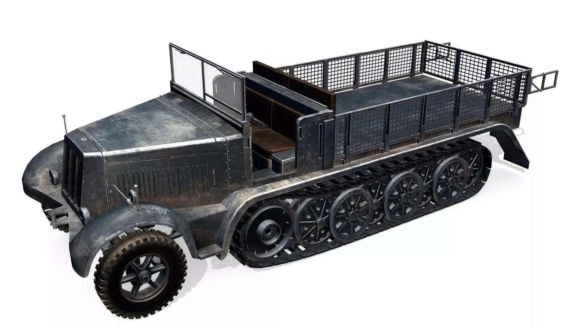 SdKfz7 Sonderkraftfahrzeug7 - ww2 Germany Half-track - 3D model