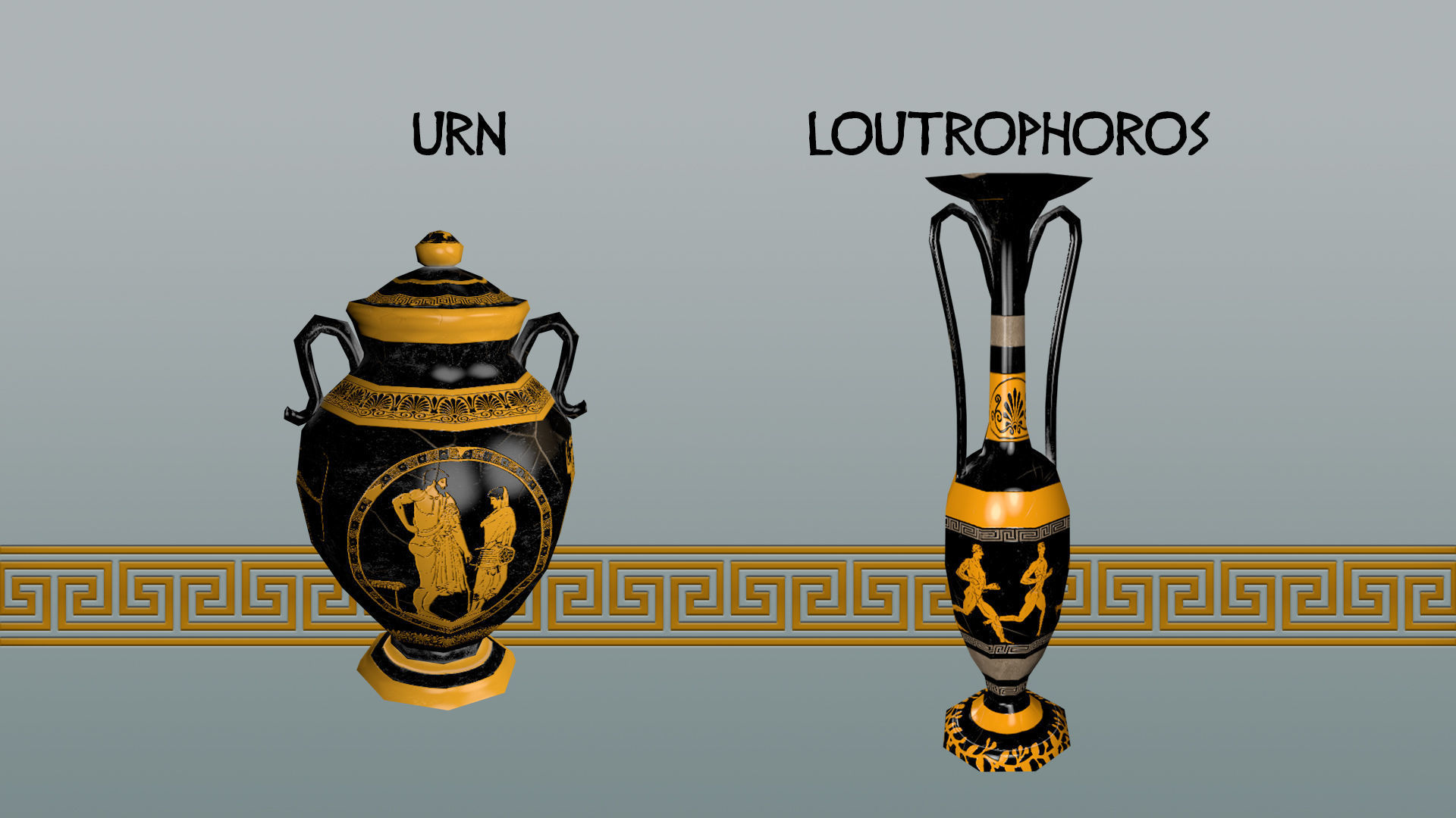 Ancient Greek Pottery Game Pack Low-poly 3D model_5