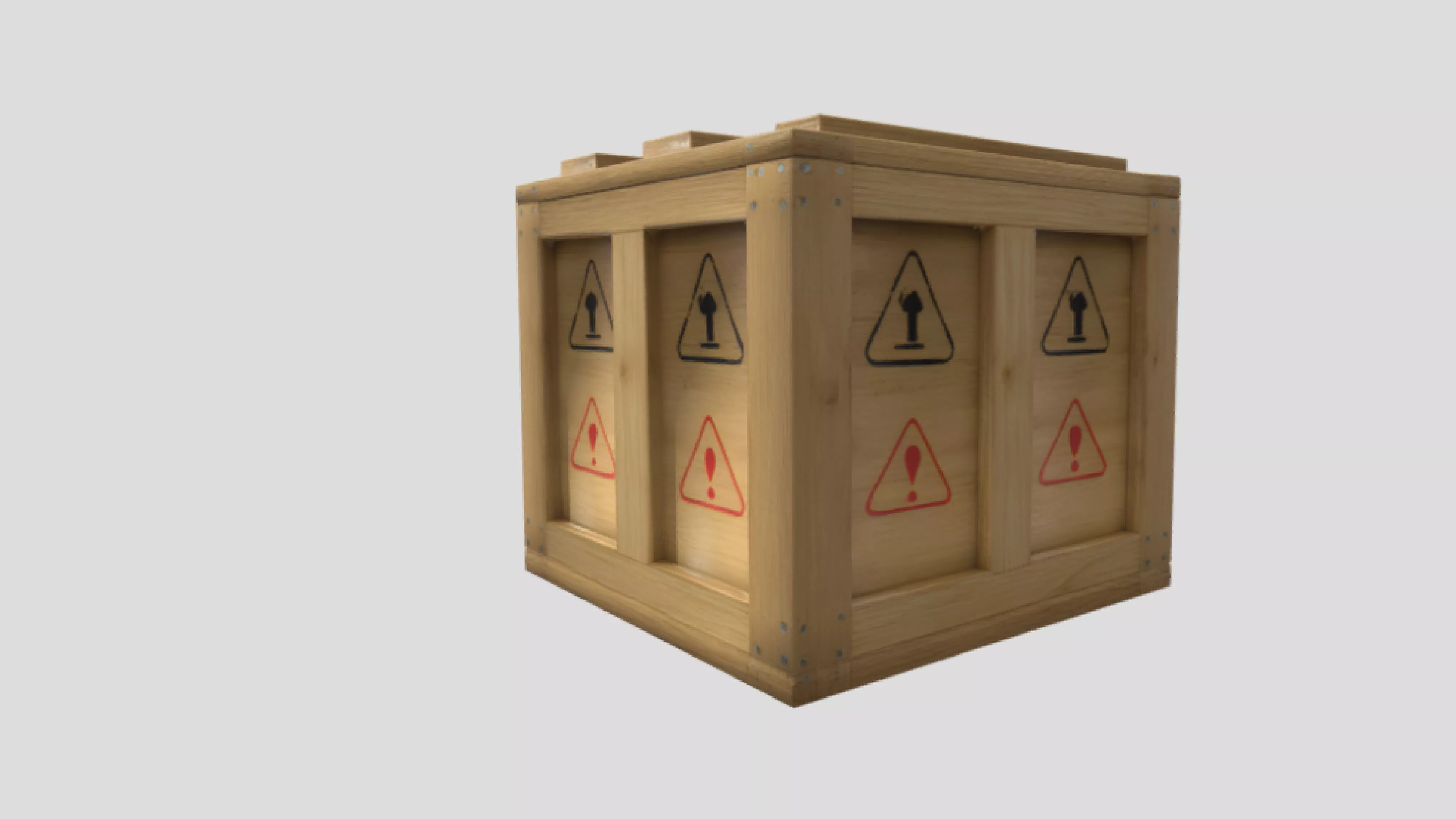 Low Poly Wooden Box 3D Model Low-poly 3D model