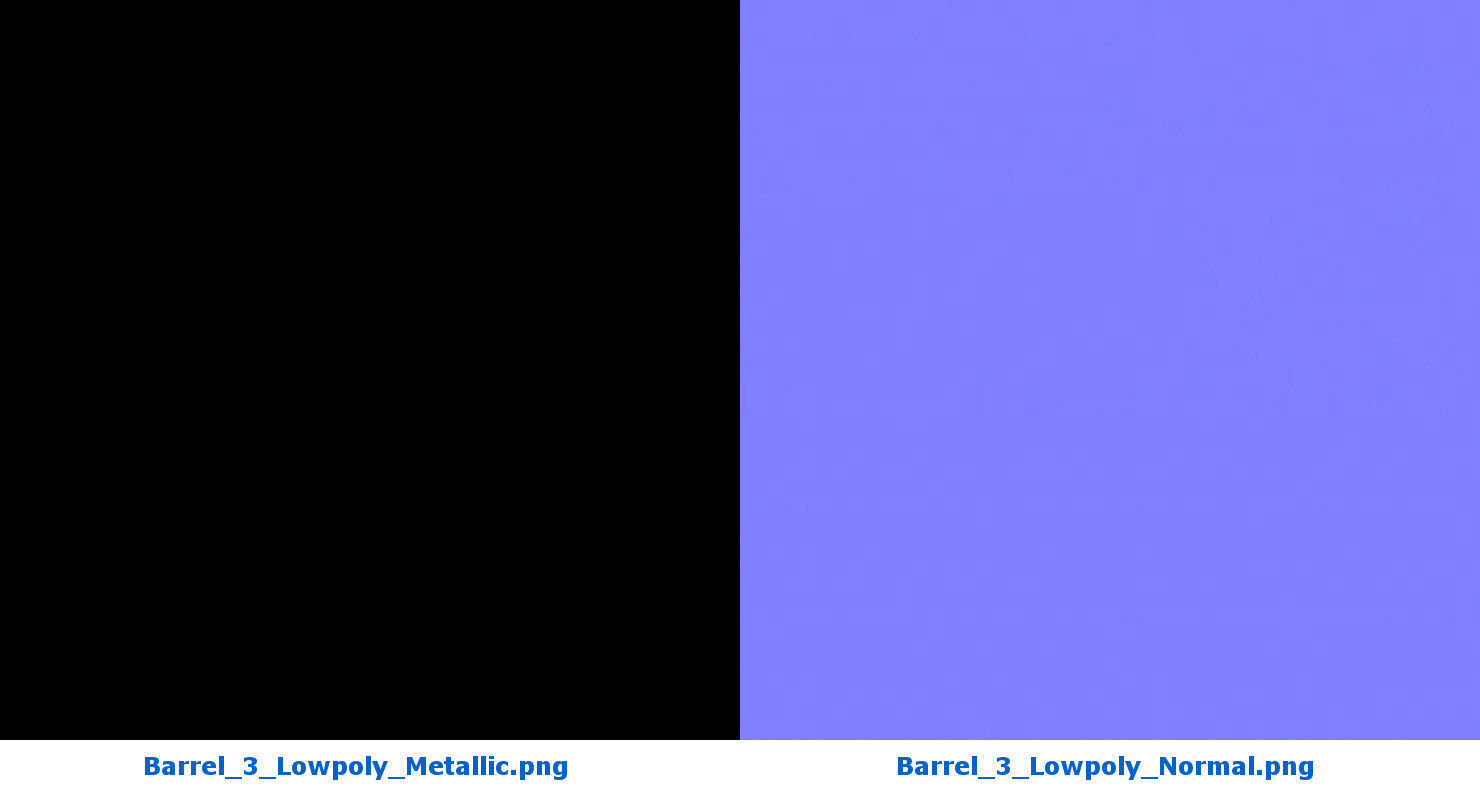 Barrel 3 Lowpoly hazard barrels Low-poly 3D model_7