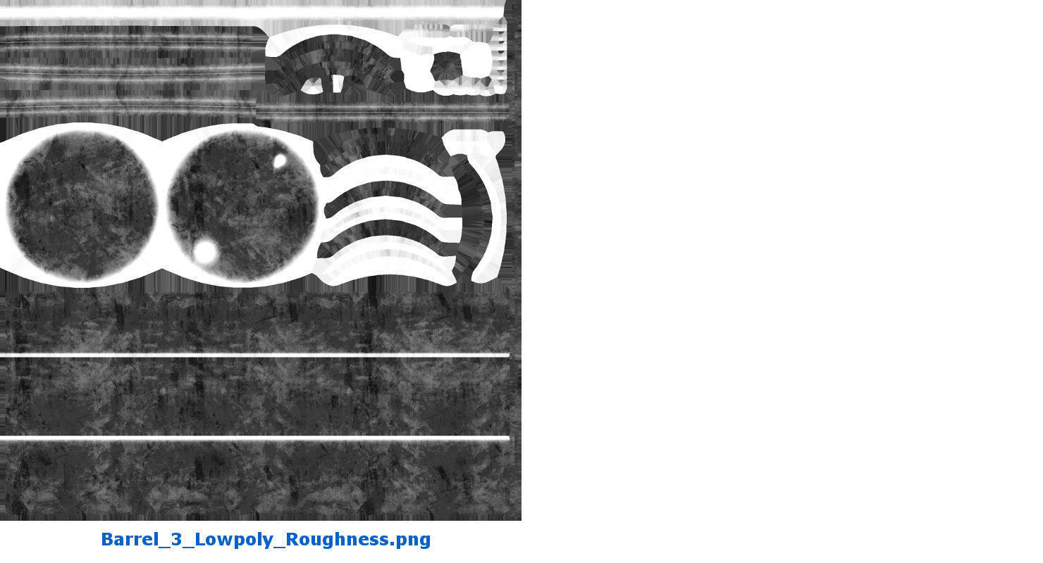 Barrel 3 Lowpoly hazard barrels Low-poly 3D model_8