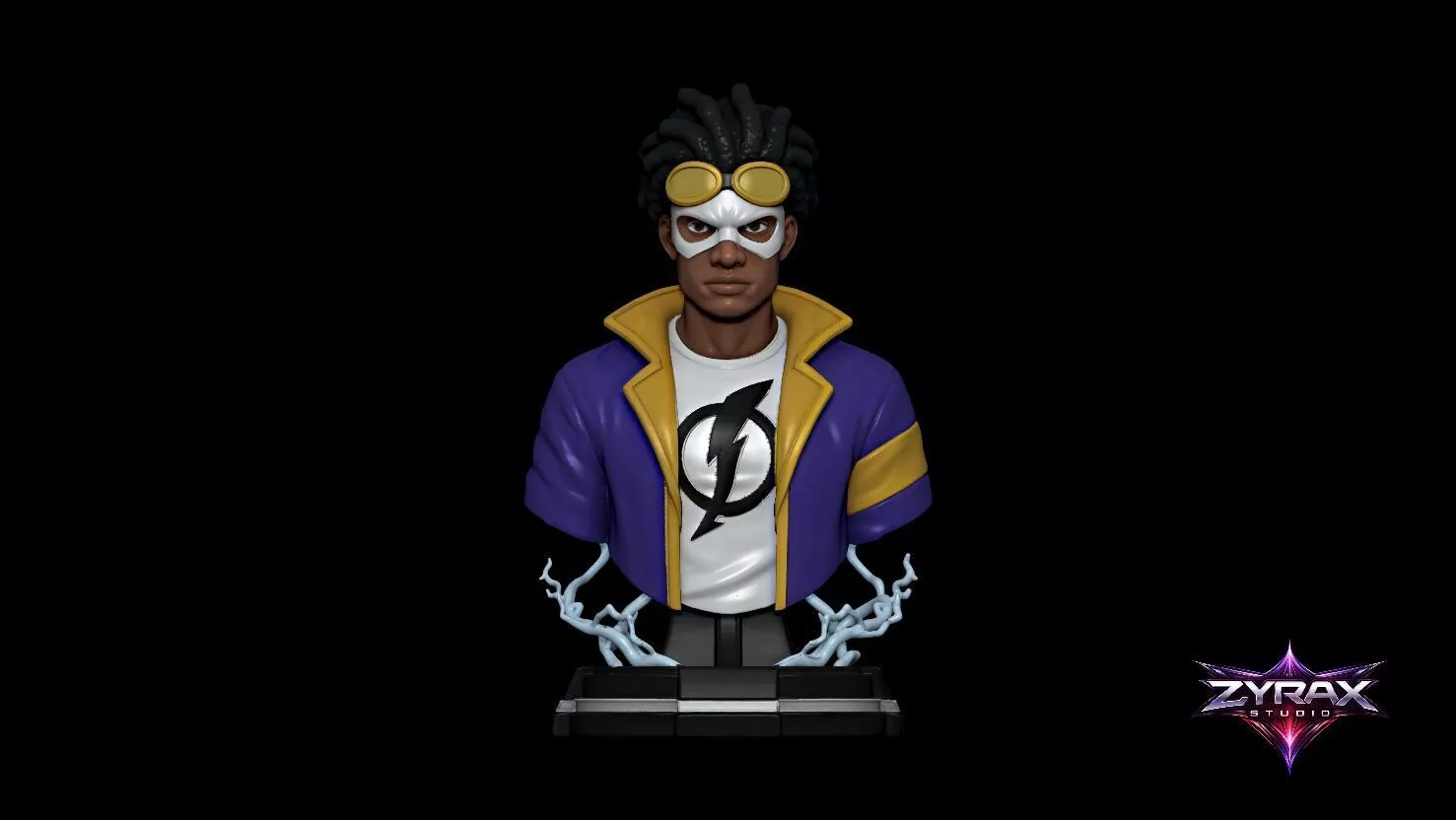 Static Shock Bust STL DC 3D Print Model 3D print model