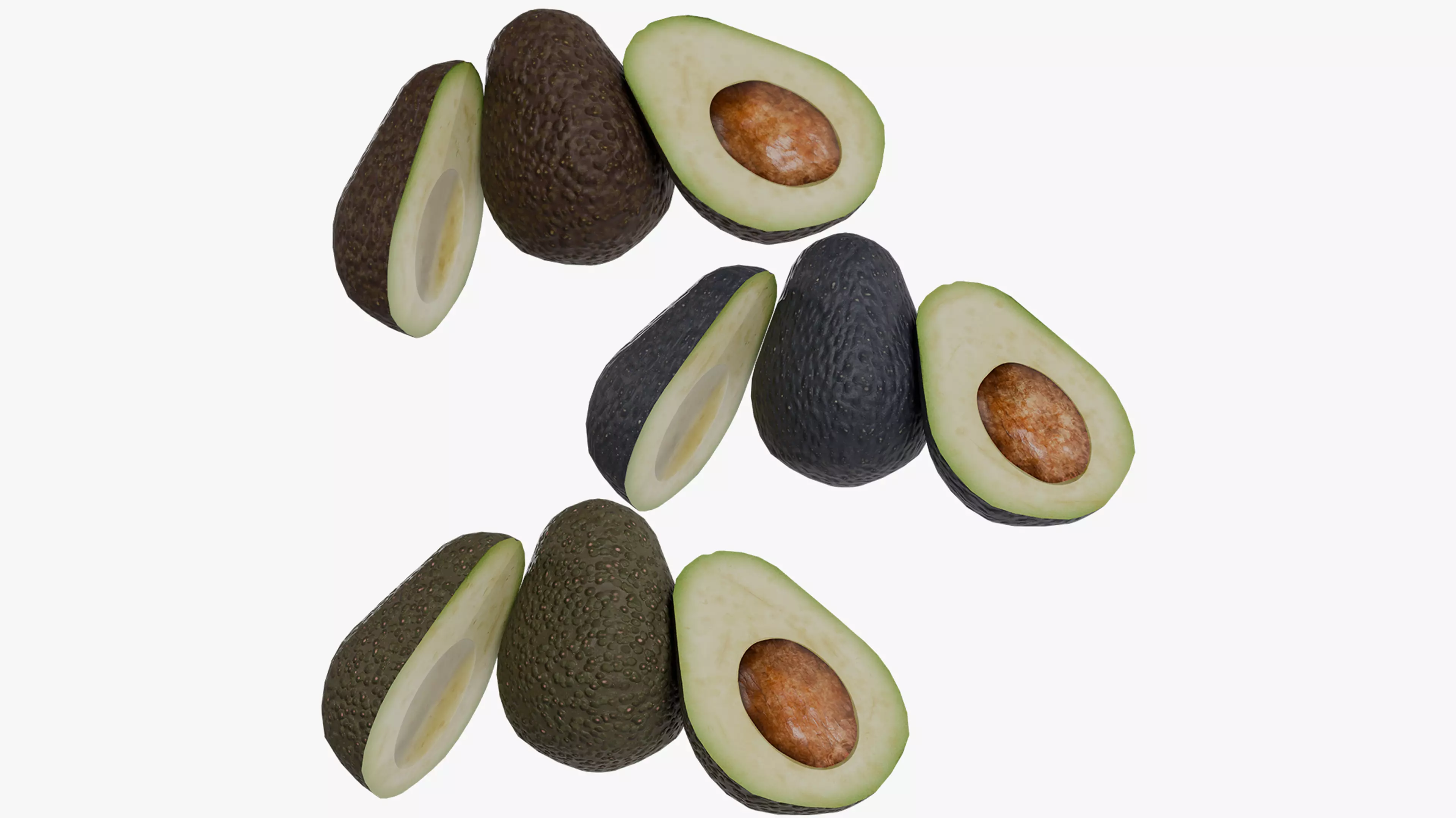 Avocado Low-poly 3D model