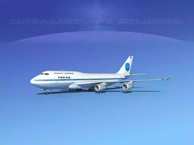 Boeing 747-400 Pan American 3D model