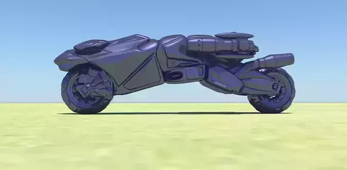 MotorCycle A on grassy field
