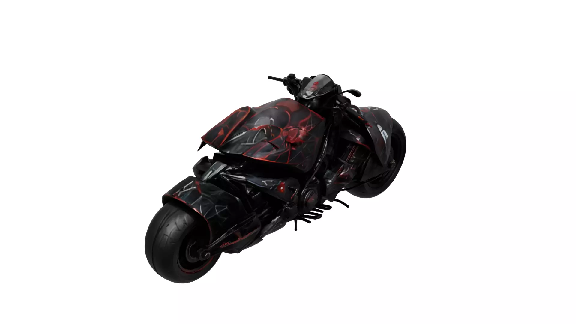 High Poly Spider-Man Sport Motorcycle 3D Model STL 3MF Printable 3D print model
