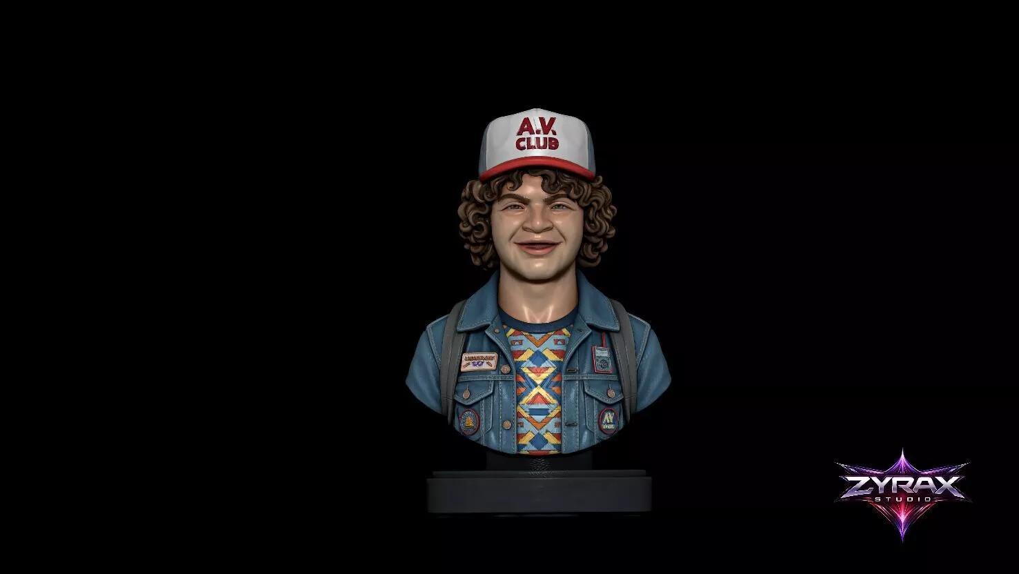 Dustin Henderson Bust STL Stranger Things Sculpture 3D Print 3D print model