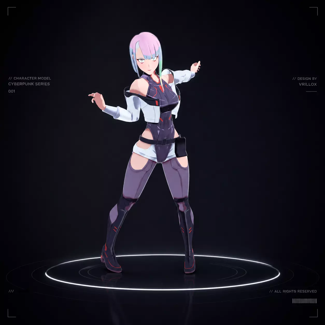 Lucy Cyberpunk - 3D Anime Character 3D model - 3D model
