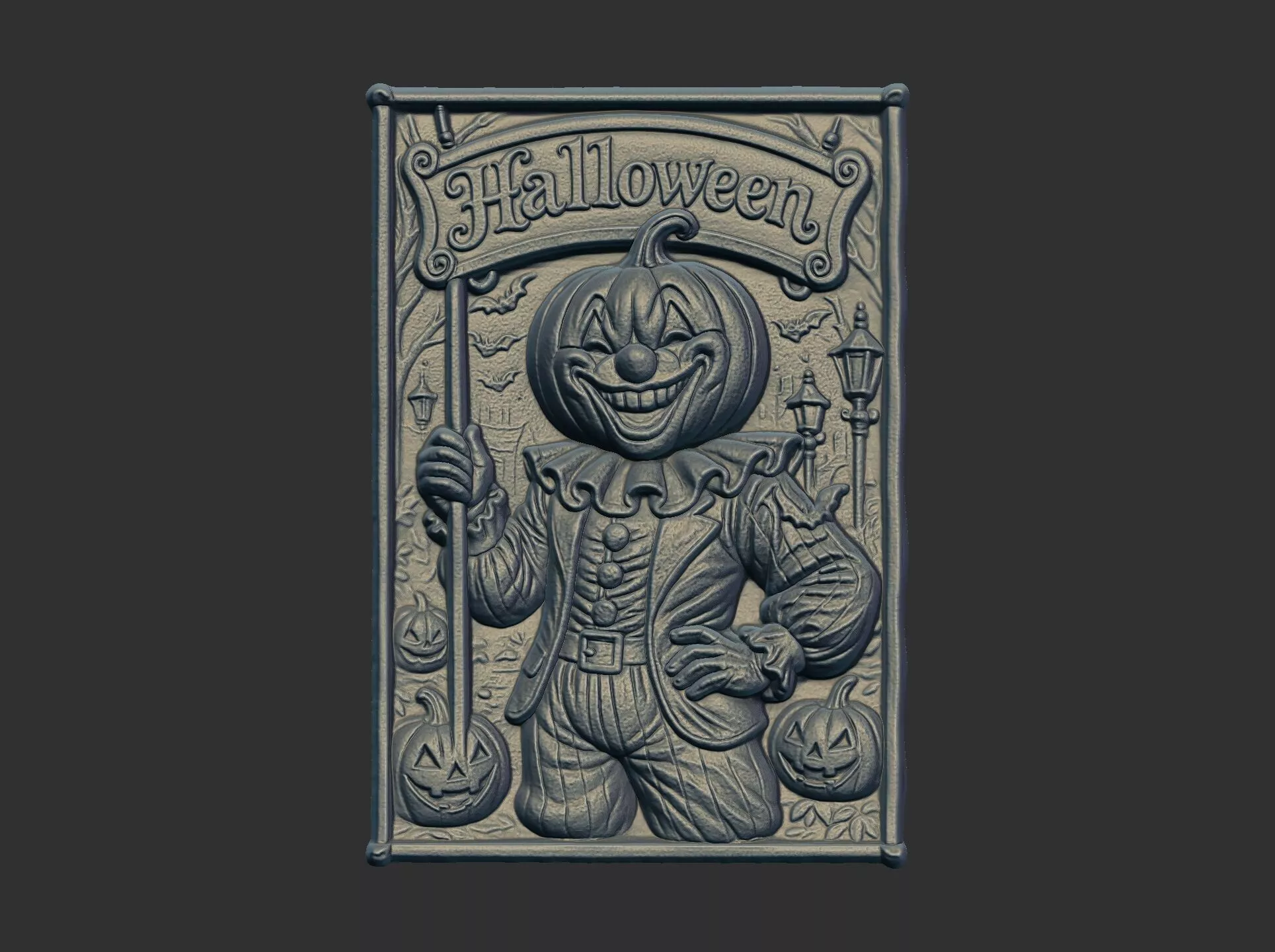 halloween pumpkin joker 3D print model