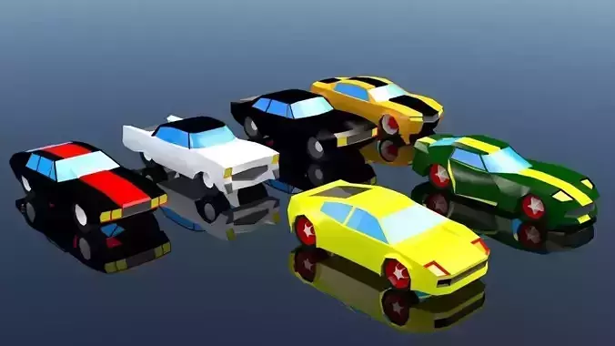 Low Poly Car Pack 03 Low-poly 3D model