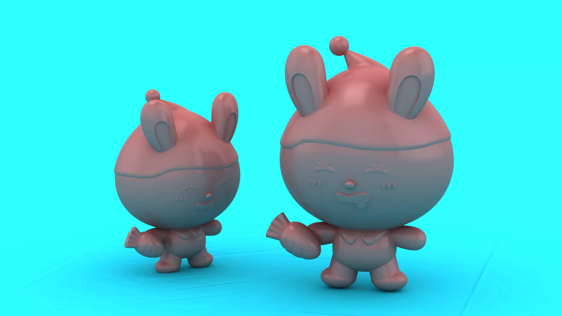 Cute Bunny Character 3D print model