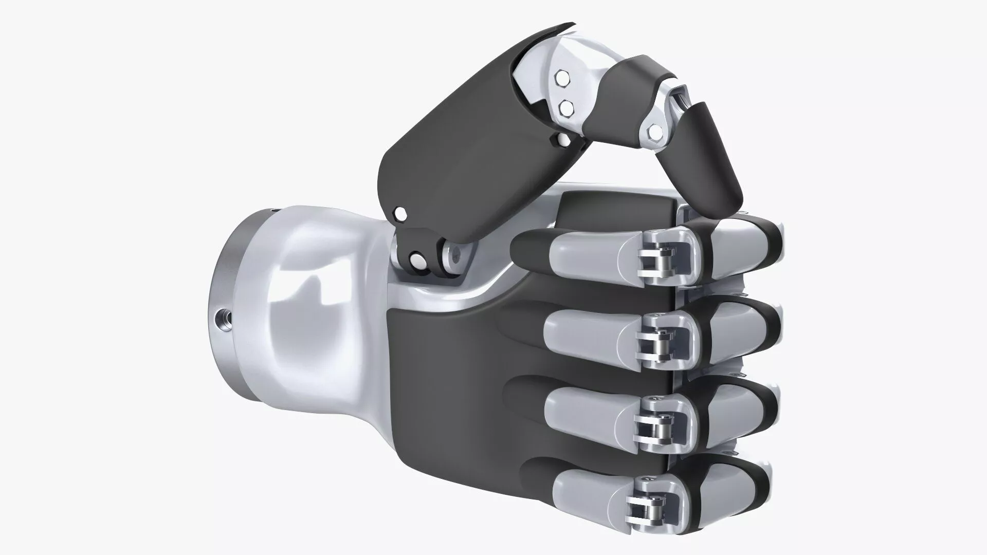 Dexterous Robotic Hand Left Rigged for Cinema 4D 3D model