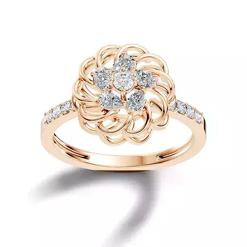 Italian Diamond Ring 