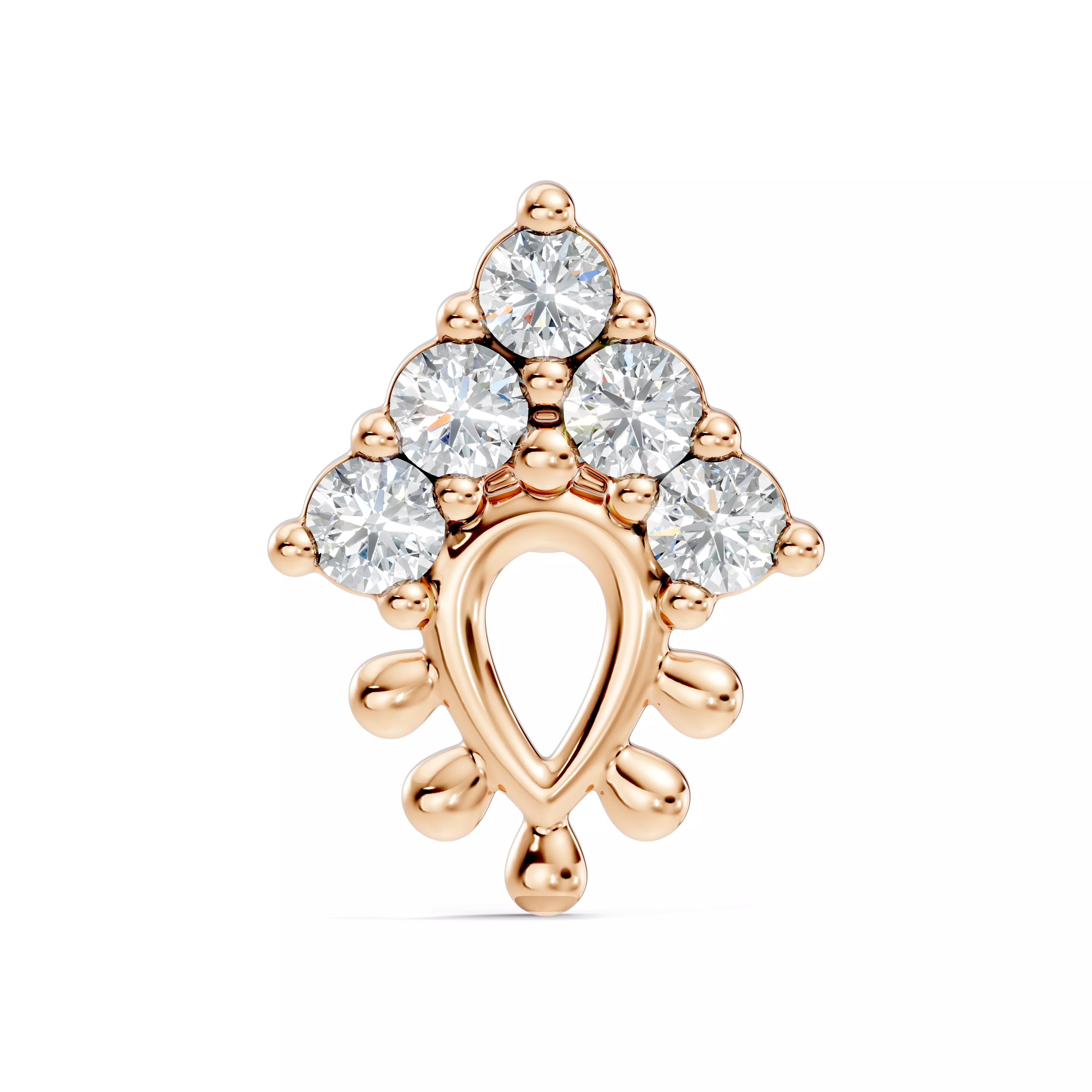 Diamond Nose Pin 3D print model