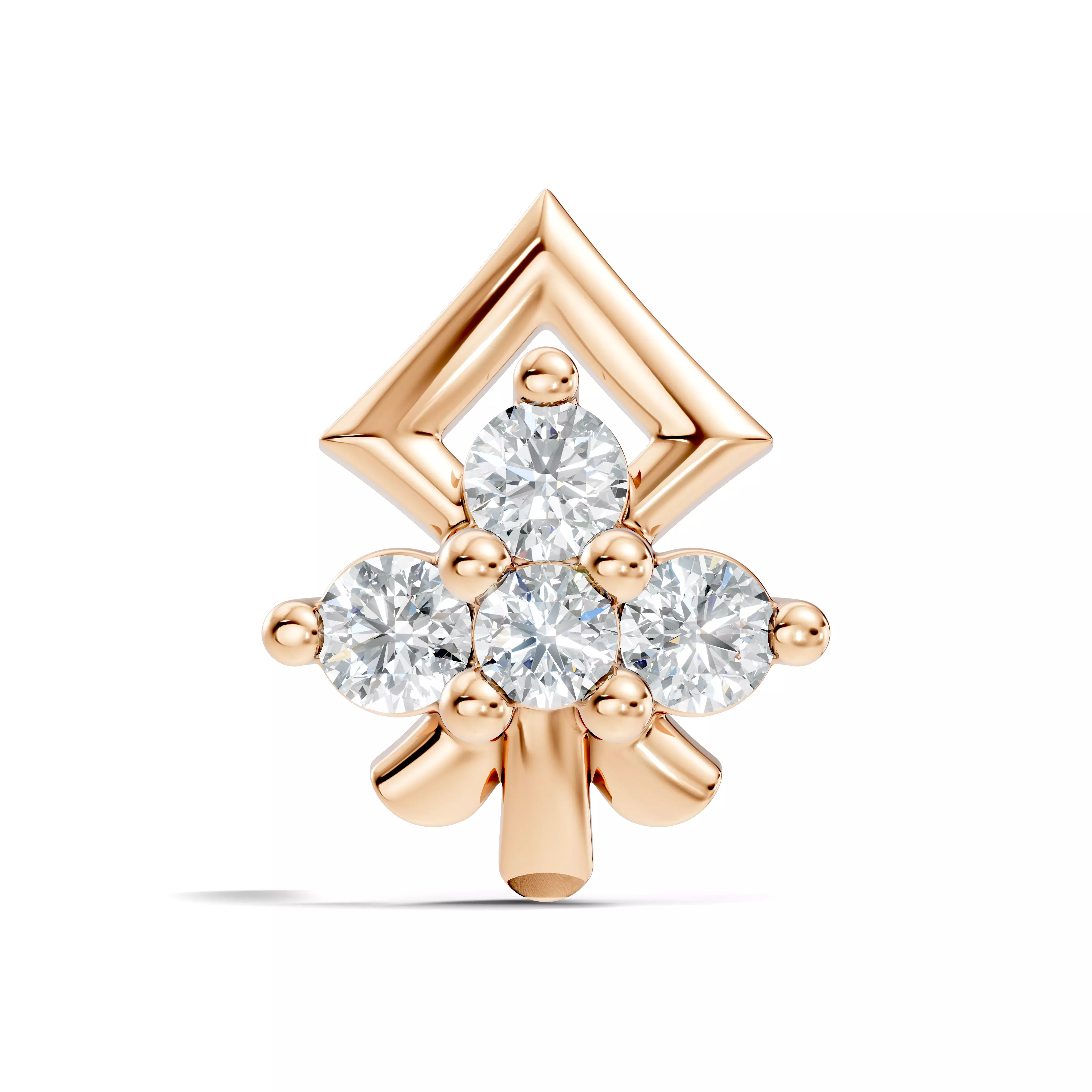 Diamond Nose Pin 3D print model
