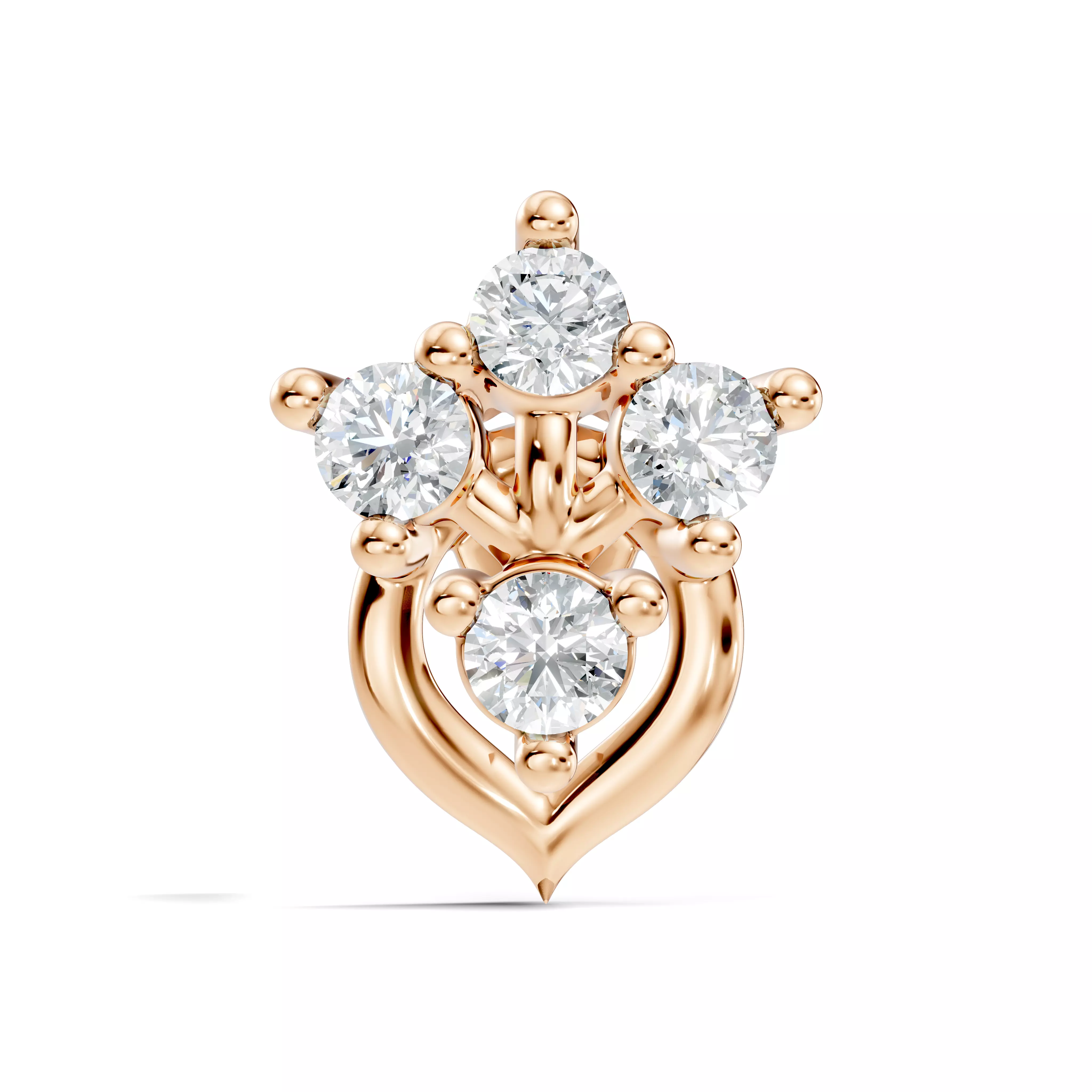 Diamond Nose Pin 3D print model