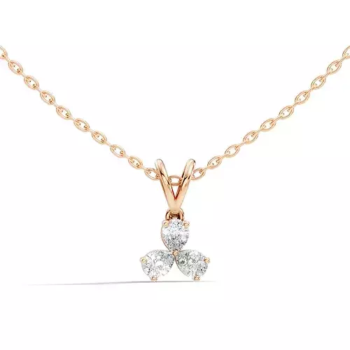 Pear Solitaire Pendant 