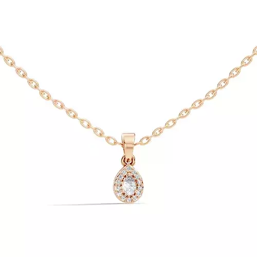 Pear Solitaire Pendant 