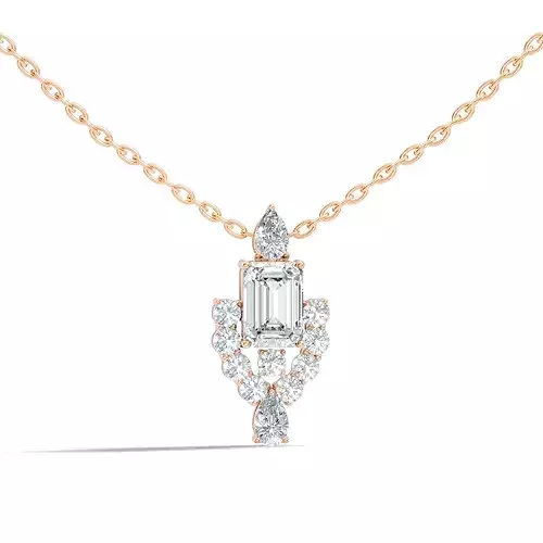 Emerald Solitaire Pendant 
