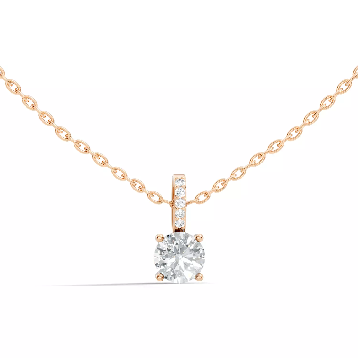 Round Solitaire Pendant 3D print model