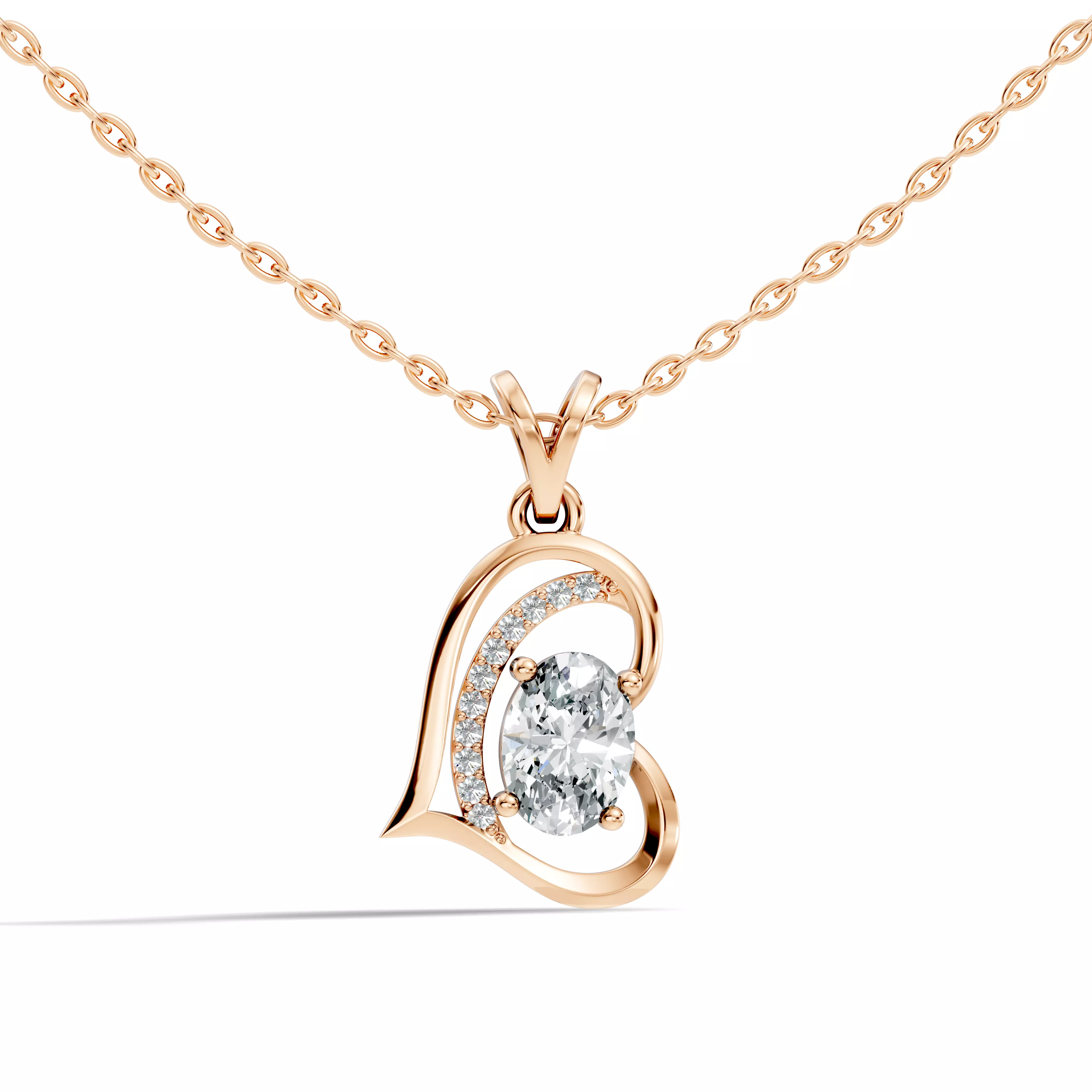 Oval Solitaire Pendant 3D print model