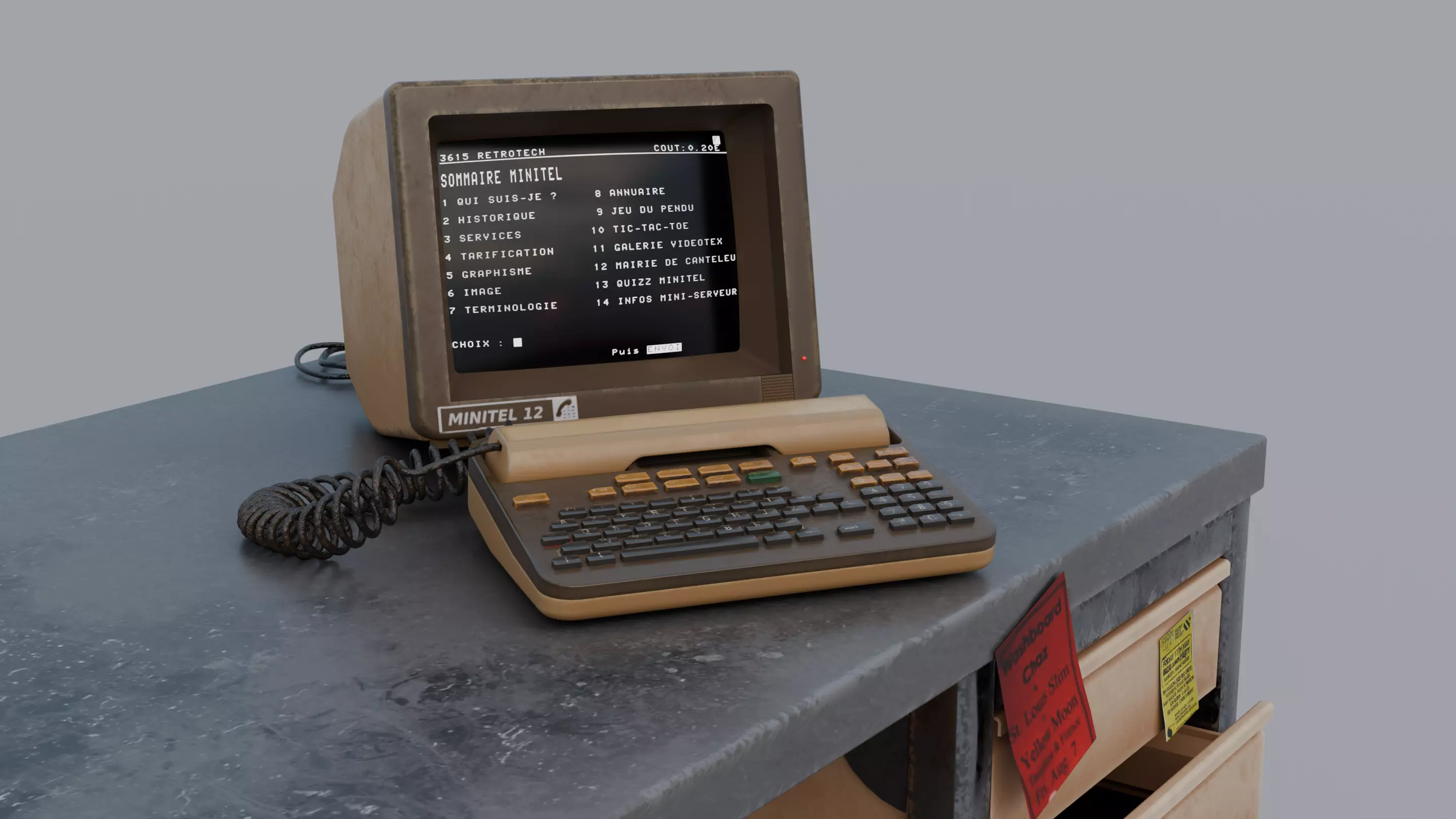 Minitel - TELTEL Free 3D model